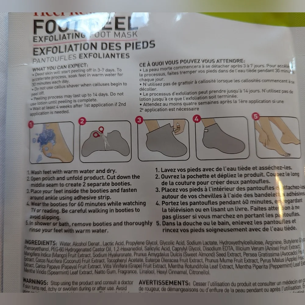 Set Of 3 Heel Rescue Foot Peel Exfoliating Foot Mask Brand New Sealed